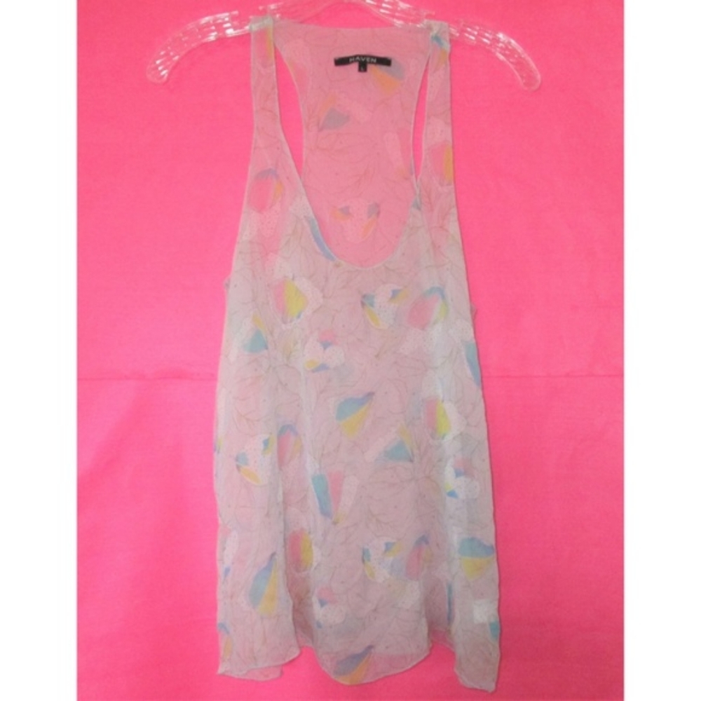 Naven Sheer Print Racerback Tank - Picture 3 of 9